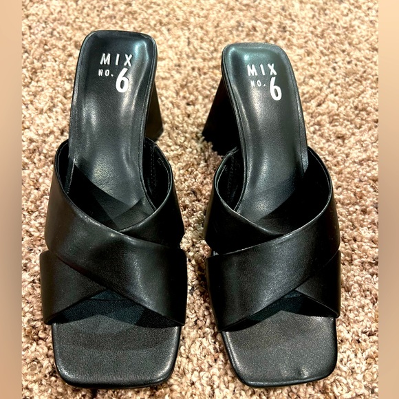 Mix No. 6 Shoes Nwt In Box Mix No 6 Brand Black Criss Cross Front